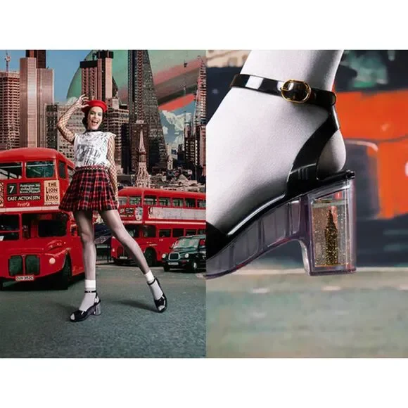 NWT Melissa x Patrick Cox Heart Heel Platform Jelly Sandals - Picture 5 of 5